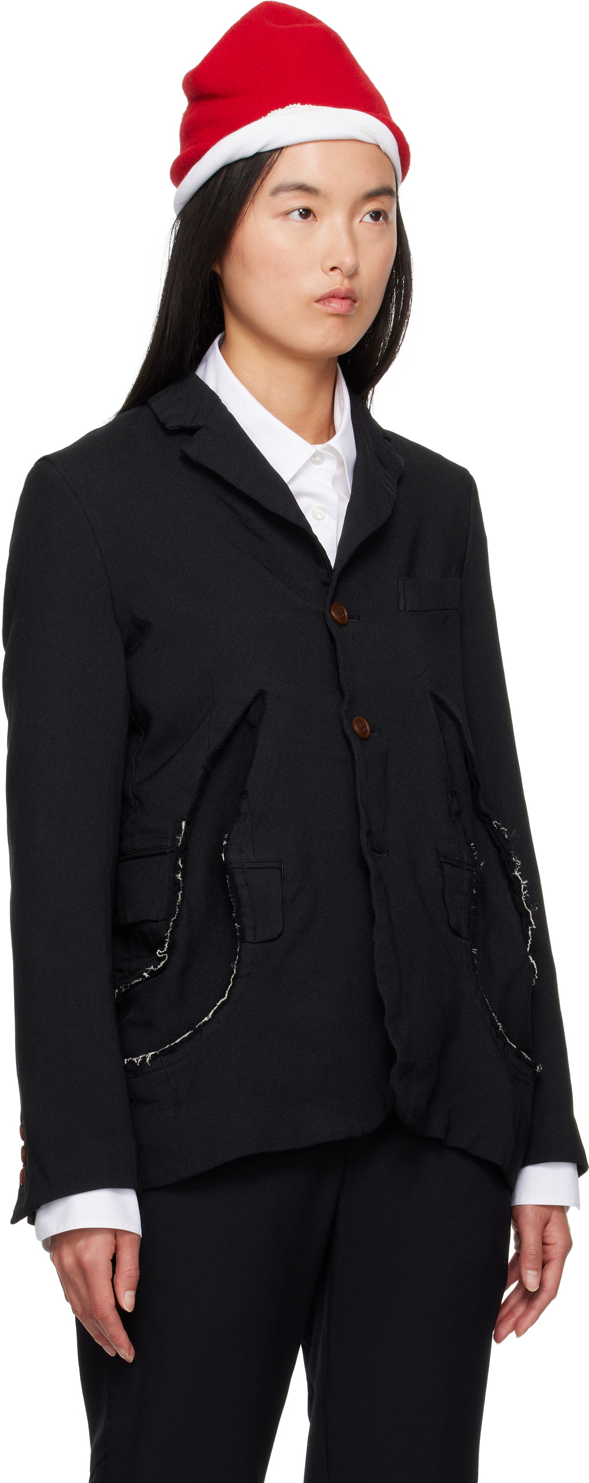 Black Comme des Garçons Black Gabardine Blazer