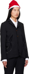 Black Comme des Garçons Black Gabardine Blazer