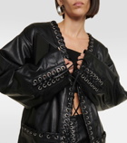 Rotate Birger Christensen Lace-up faux leather jacket