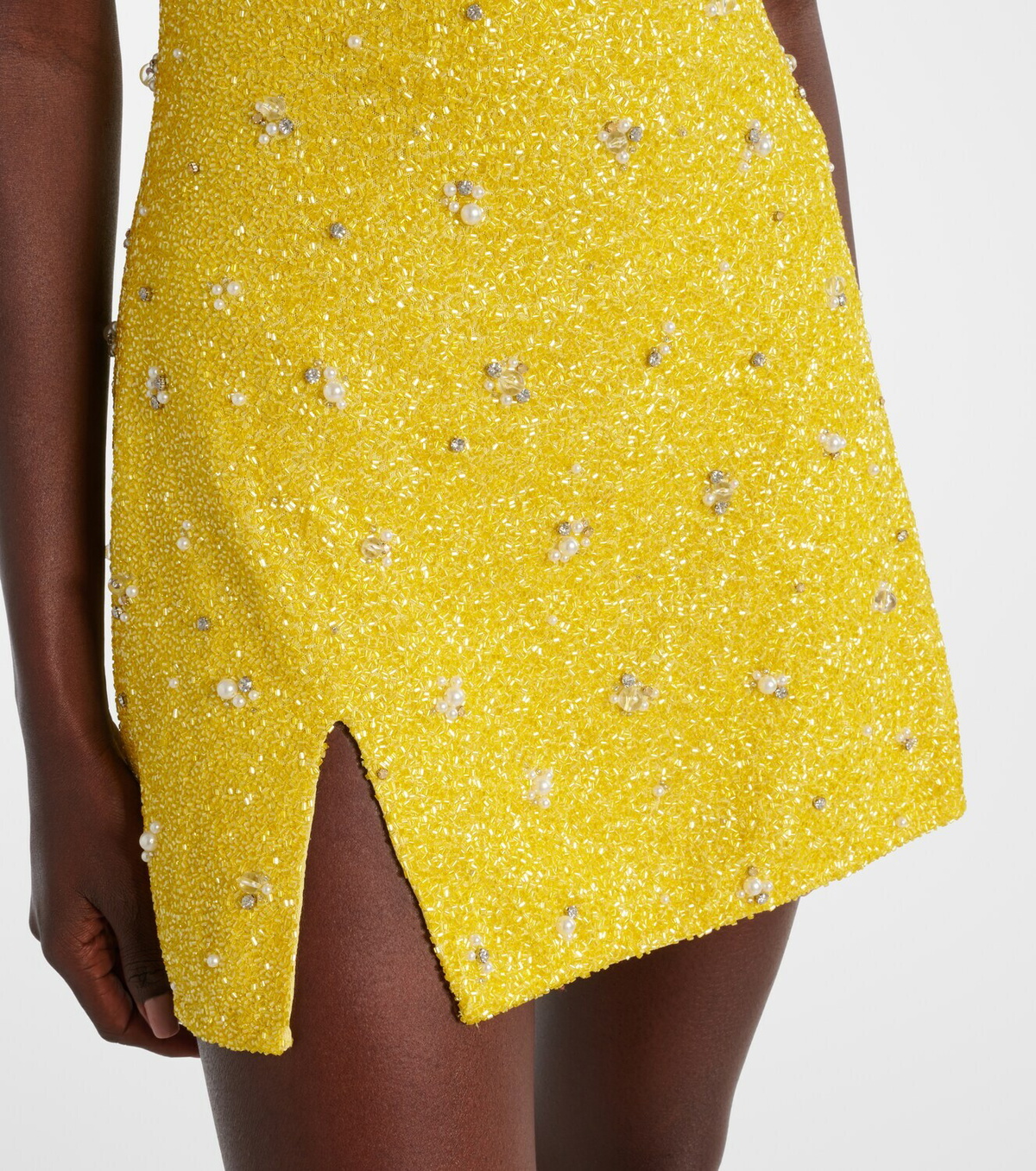 Clio Peppiatt Crystal embellished minidress