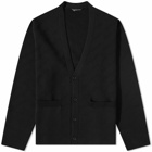 Balenciaga Men's Tonal All Over Logo Cardigan in Black/Black