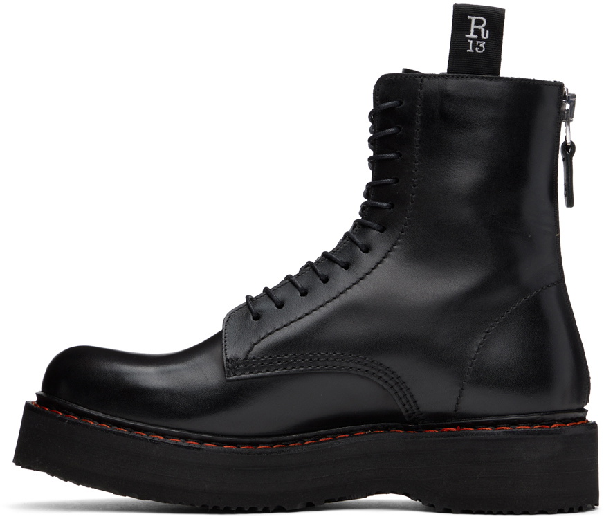 R13 Black Single Stack Boots R13