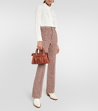 Chloé Mid-rise wide-leg tweed pants