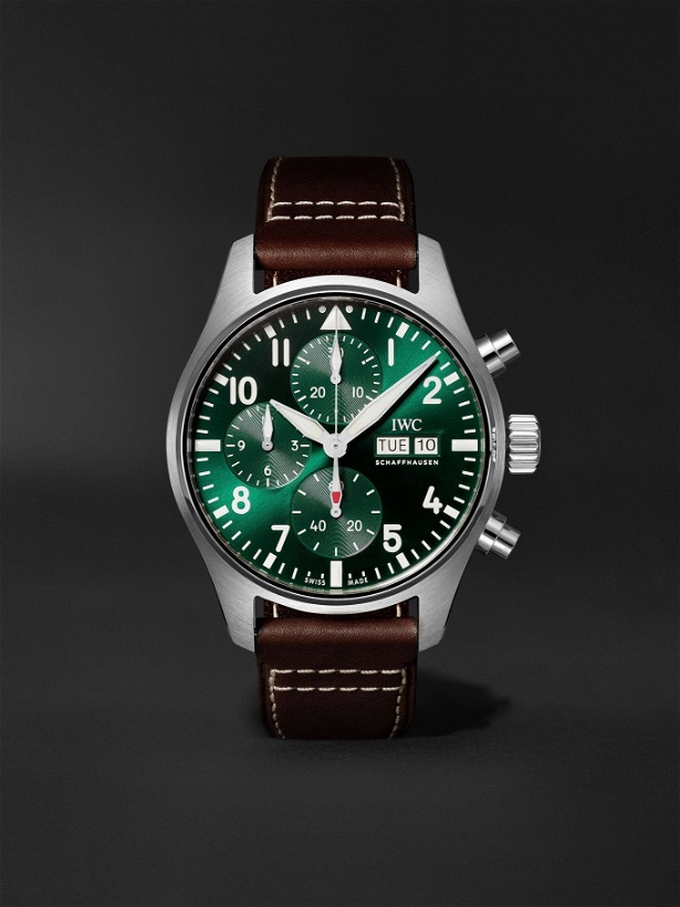 Photo: IWC Schaffhausen - Pilot's Watch Automatic Chronograph 41mm Stainless Steel and Leather Watch, Ref. No. IW388101
