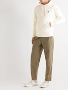 MAISON KITSUNÉ - Slim-Fit Logo-Appliquéd Cotton-Jersey Hoodie - Neutrals