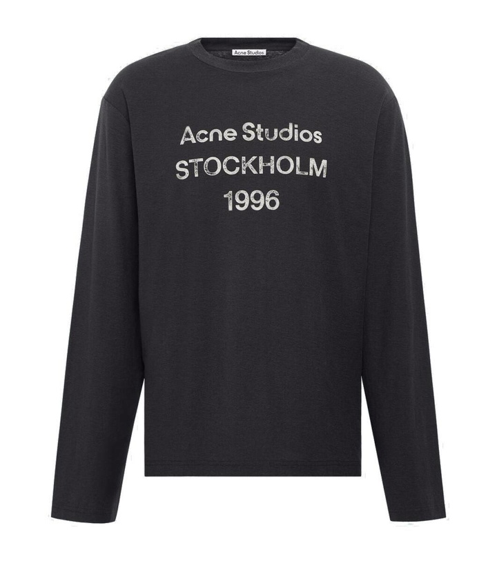 Photo: Acne Studios Logo distressed jersey T-shirt