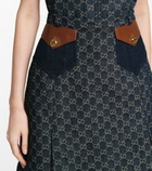 Gucci - GG jacquard denim midi skirt