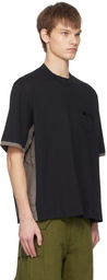 sacai Navy Paneled T-Shirt