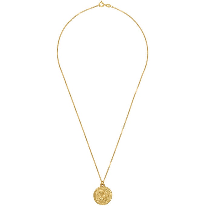 Photo: Dear Letterman SSENSE Exclusive Gold Kaad Pendant Necklace