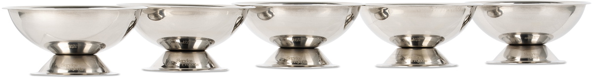 Service Projects Silver Ice Cream Cup Set, 5 pcs