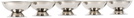 Service Projects Silver Ice Cream Cup Set, 5 pcs