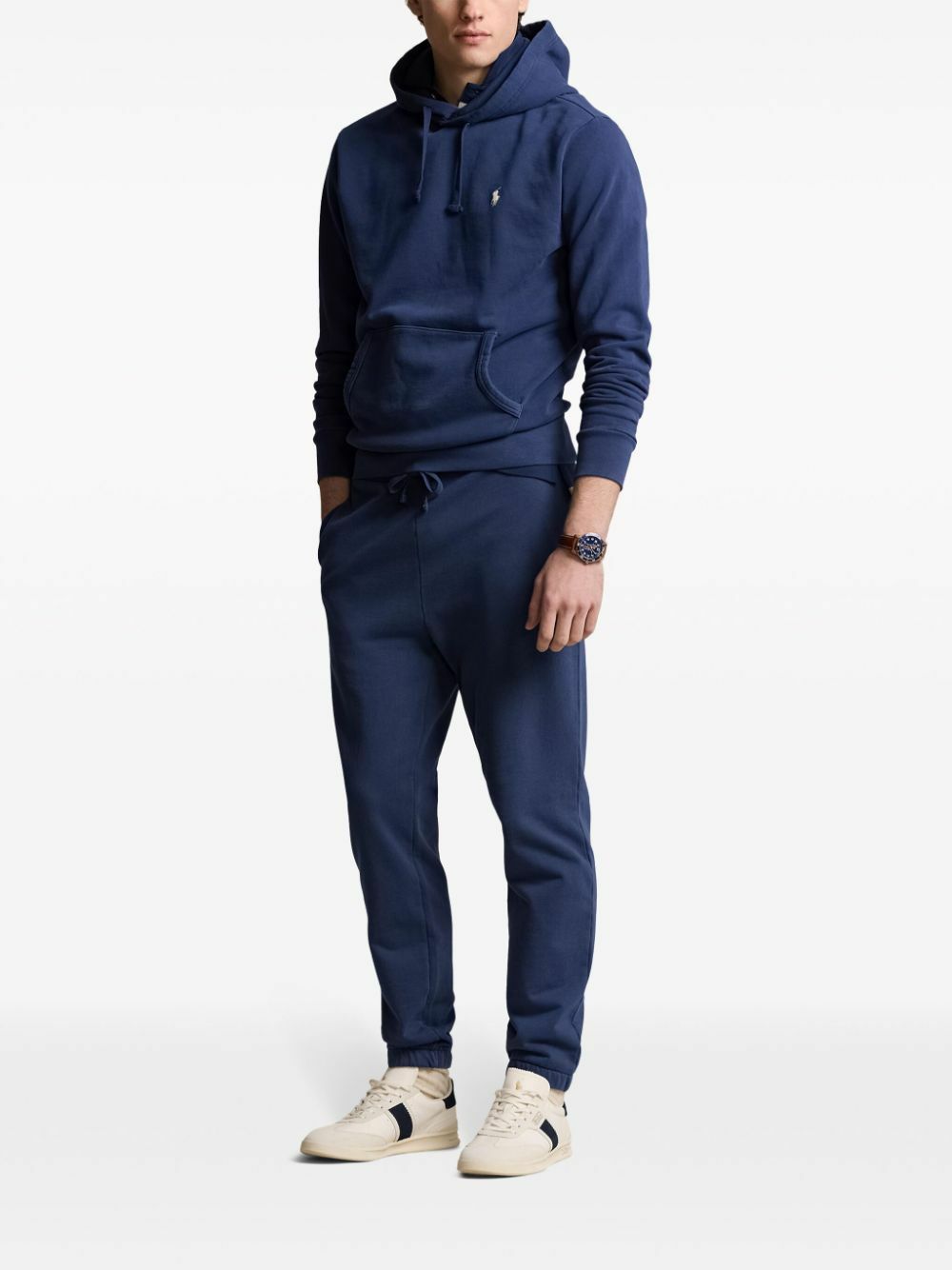 Polo Ralph Lauren Blue Polo Pony-Embroidered Cotton Hoodie