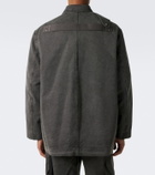 Rick Owens Collared Mac coated cotton canvas jacket