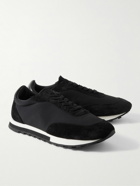 The Row - Owen Leather- and Suede-Trimmed Nylon Sneakers - Black