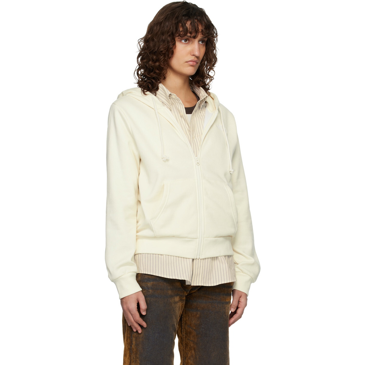The North Face White Evolution Simple Dome Regular Full-Zip Hoodie
