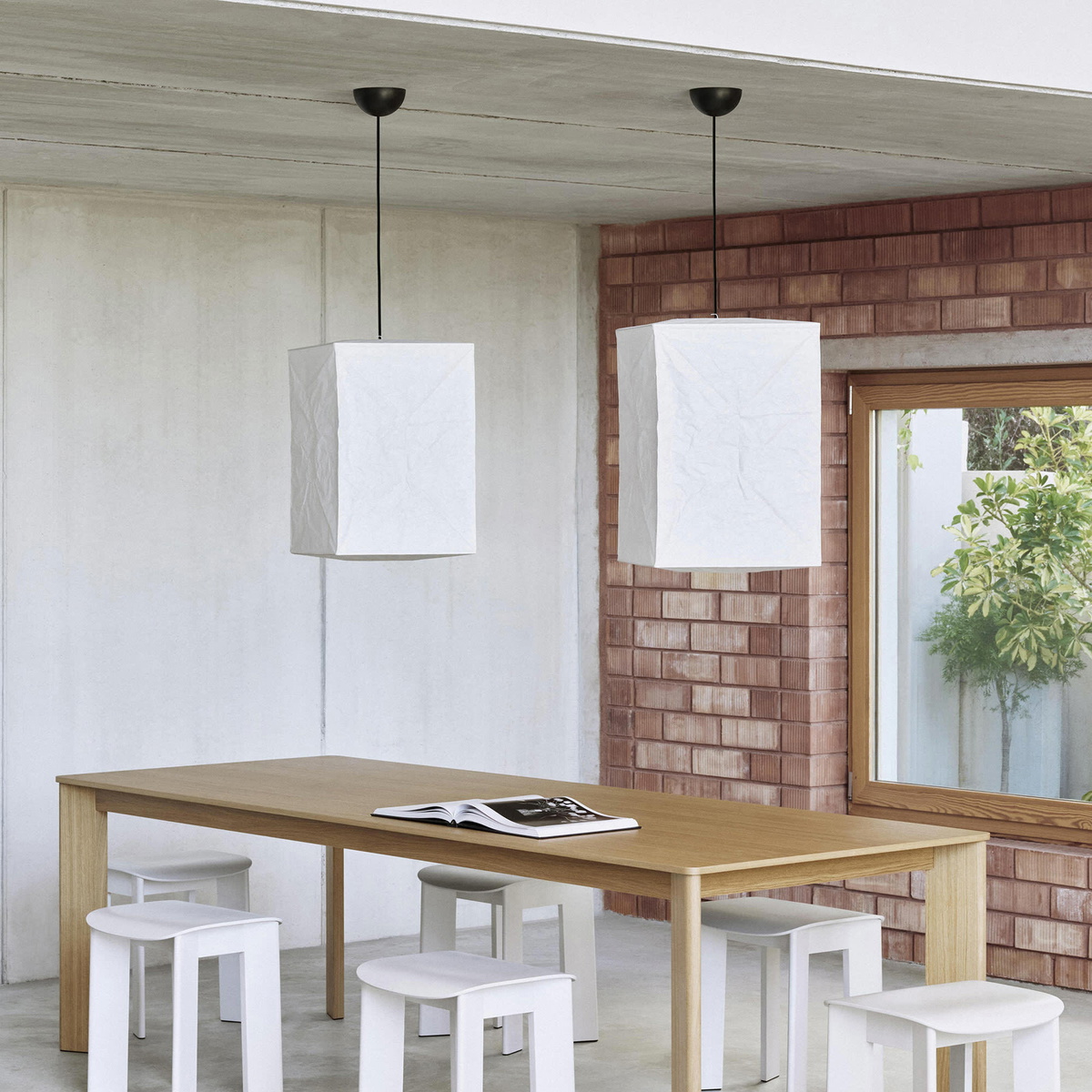 HAY Paper Shade - Cube High in Classic White