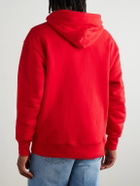 Valentino Garavani - Logo-Print Cotton-Jersey Hoodie - Red