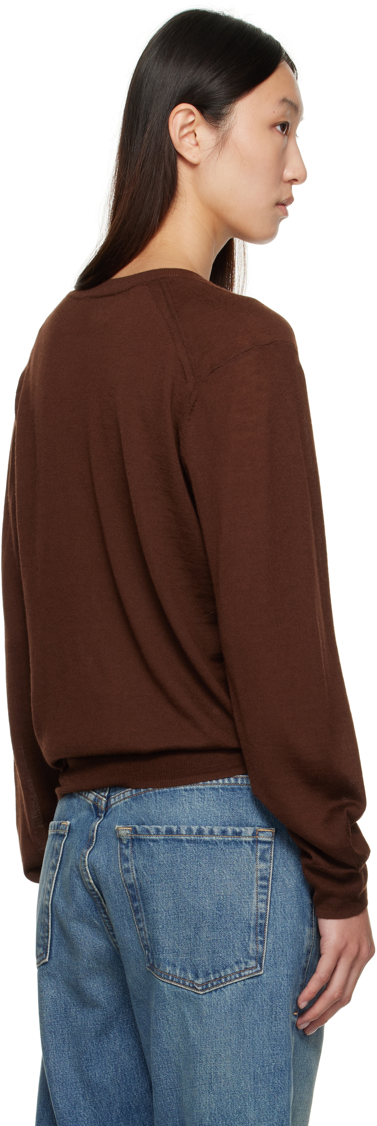 Loulou de Saison Brown Julio Cashmere Sweater