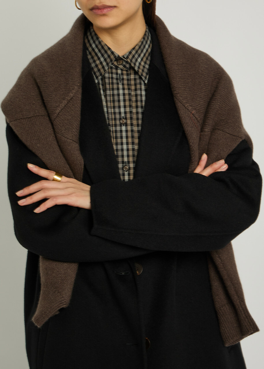 Rohe Single-breasted Wool Coat Black