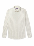 Ralph Lauren Purple label - Pinstriped Cotton-Poplin Shirt - Neutrals
