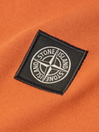 Stone Island - Logo-Appliquéd Stretch-Cotton Piqué Polo Shirt - Orange
