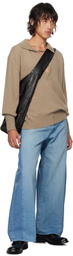 stein Blue Deformation Wide Jeans