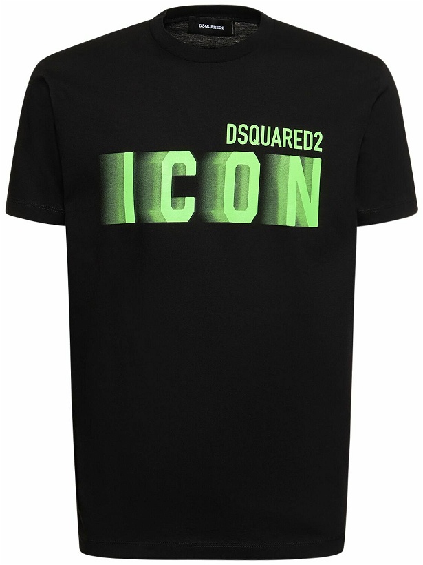 Photo: DSQUARED2 - Icon Printed Cotton T-shirt