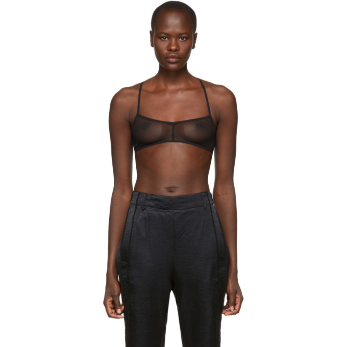 Ann Demeulemeester Black Soft Tulle Bralette