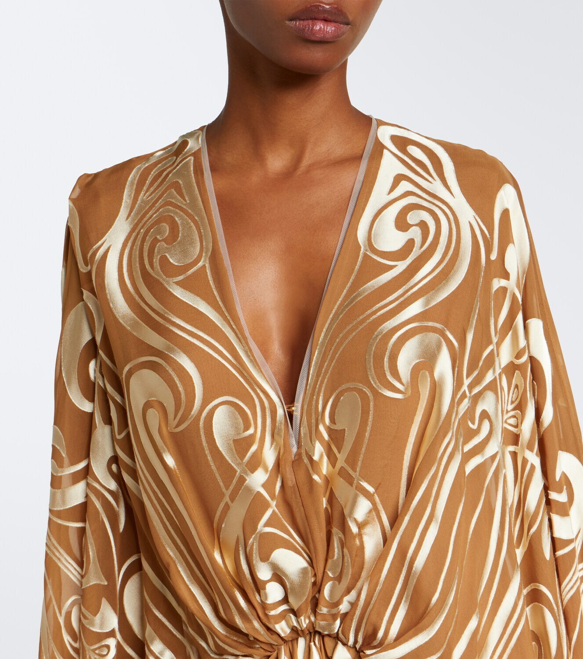 Zimmermann Momentum Burnout Bubble printed silk gown