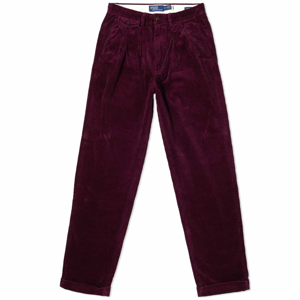 Polo Ralph Lauren Men's Pleated Corduroy Pant in Ruby Polo Ralph