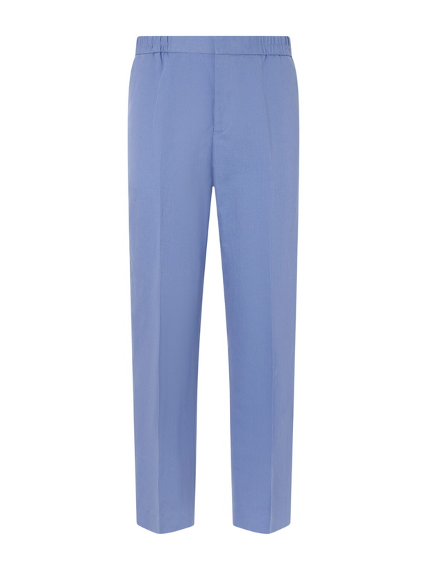 Photo: Paul Smith - Straight-Leg Cotton, Linen and Lyocell-Blend Trousers - Blue