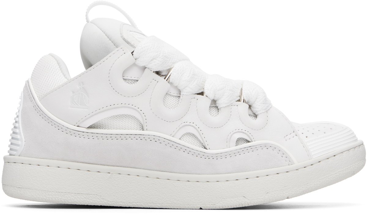 Lanvin White Curb Sneakers