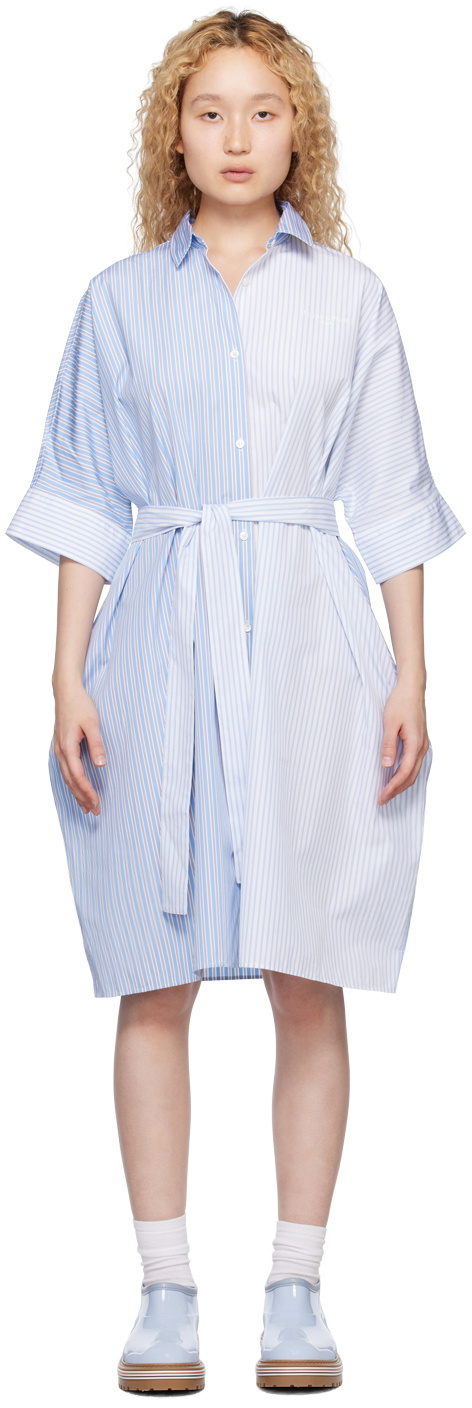 Maison Kitsuné Blue Baby Fox Patch Ribbed Minidress Maison Maison Kitsuné Blue Baby Fox Patch Ribbed Minidress Maison