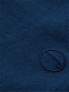 Dunhill - Cotton and Mulberry Silk-Blend Half-Zip Polo Shirt - Blue