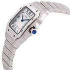 Cartier Santos Small Model Quartz Silver Dial Watch WSSA0082