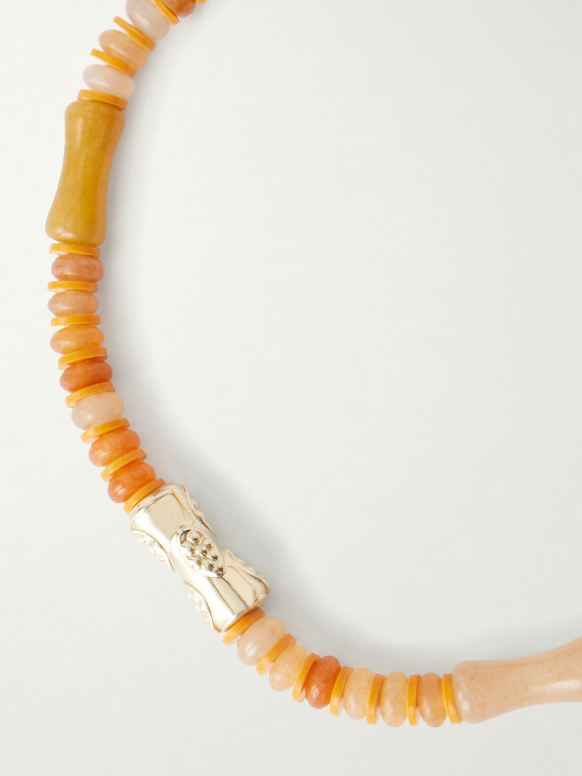 Luis Morais - 14-Karat Gold Carnelian Beaded Bracelet