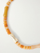 Luis Morais - 14-Karat Gold Carnelian Beaded Bracelet