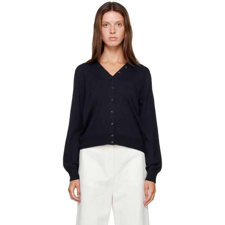 Photo: Cordera Navy Merino Wool Button Cardigan