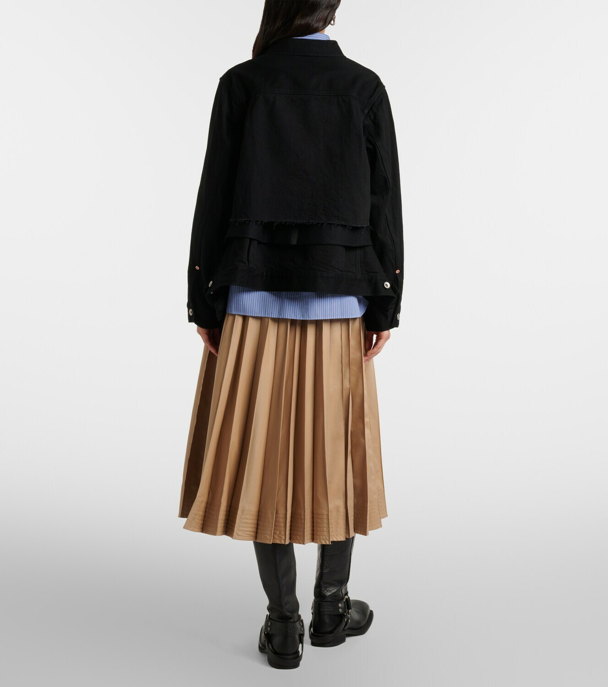 Sacai Layered denim jacket