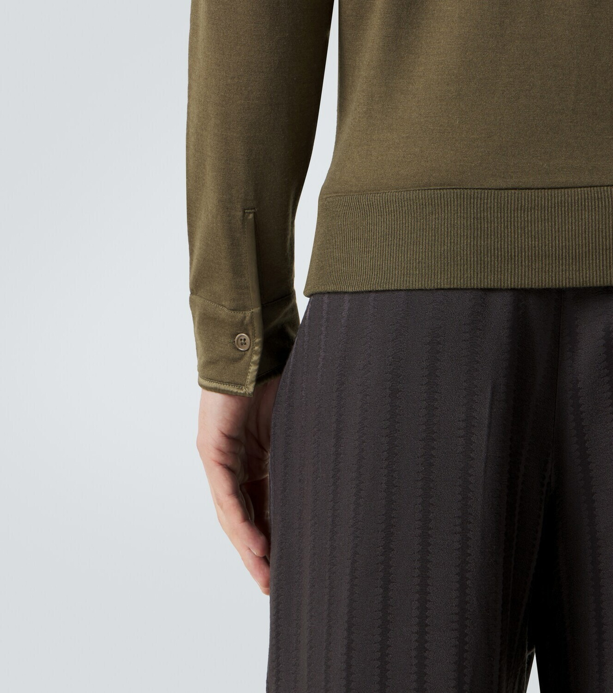 Tom Ford Wool, cashmere, and silk Henley shirt