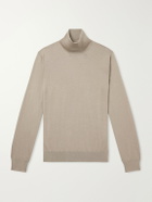 Zegna - Cashmere and Silk-Blend Turtleneck Sweater - Brown