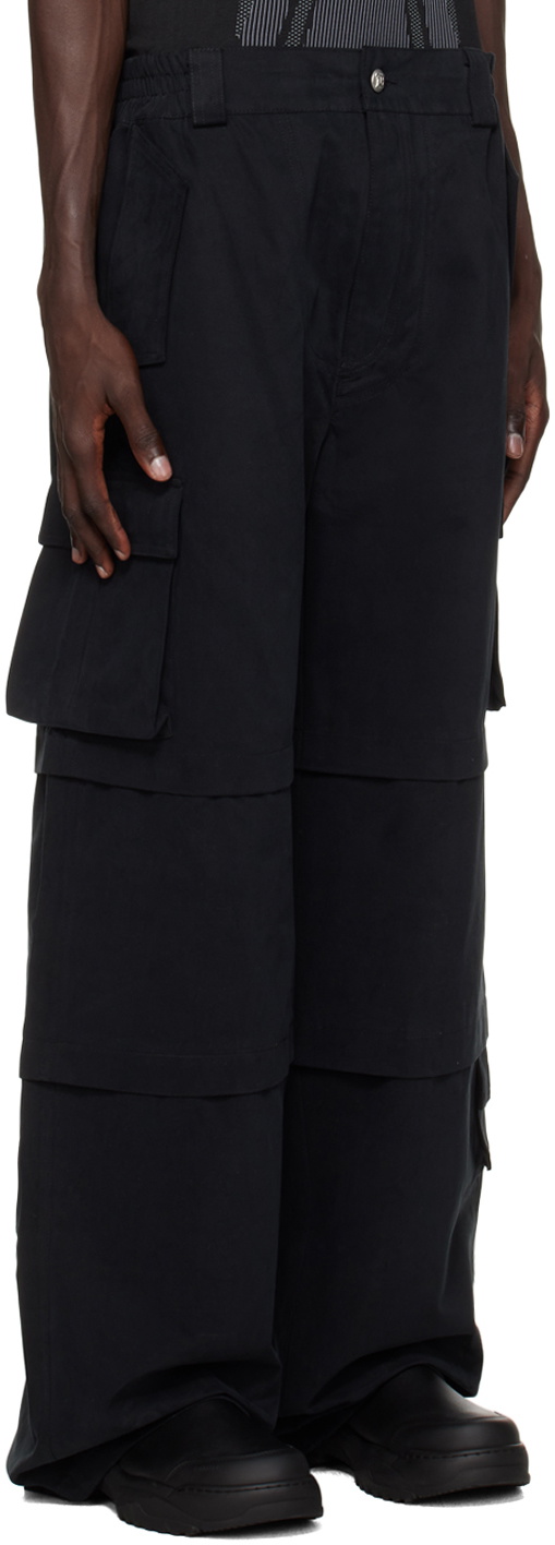 MISBHV Black Baggy Work Cargo Pants