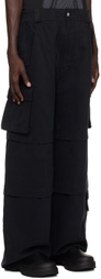 MISBHV Black Baggy Work Cargo Pants