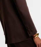 Max Mara Arca double-breasted satin blazer