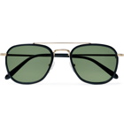 Moscot - Macher Round-Frame Acetate and Gold-Tone Sunglasses - Black