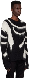 BLK DNM Black & White Wool Sweater