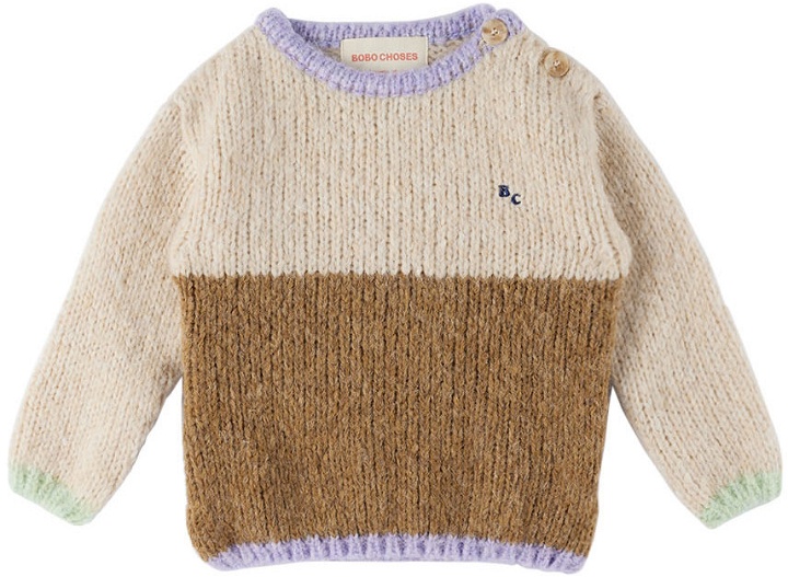 Photo: Bobo Choses Baby Beige Color Block Sweater