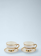 POLSPOTTEN Set Of Two Golden Finds Teacups