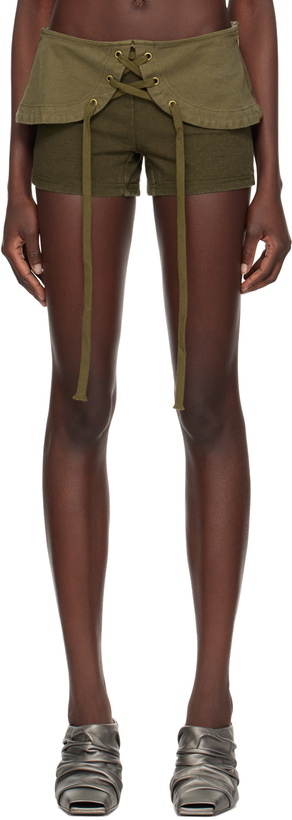 Photo: Raga Malak Khaki Lace-Up Shorts