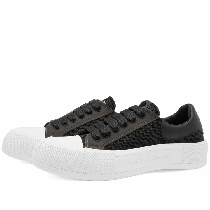 Photo: Alexander McQueen Men's Canvas Plimsole Sneakers in Black